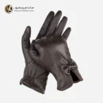 دستکش چرم زنانه هانا رنگ قهوه ای