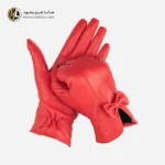 دستکش چرم زنانه هانا رنگ قرمز