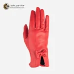 دستکش چرم زنانه هانا رنگ قرمز