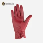دستکش چرم زنانه هانا رنگ زرشکی