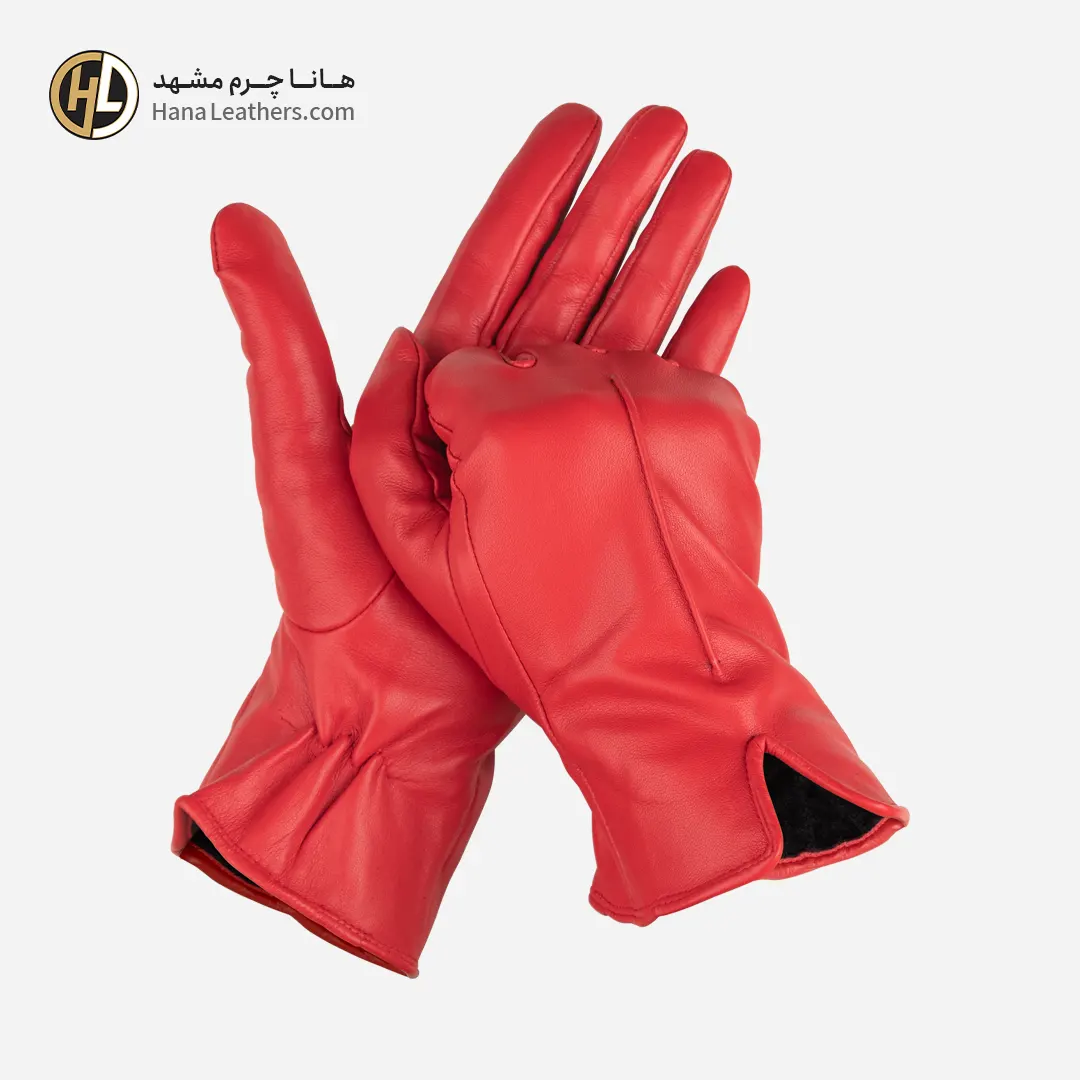 GS-51--GS100906-01 دستکش چرم زنانه هانیسا
