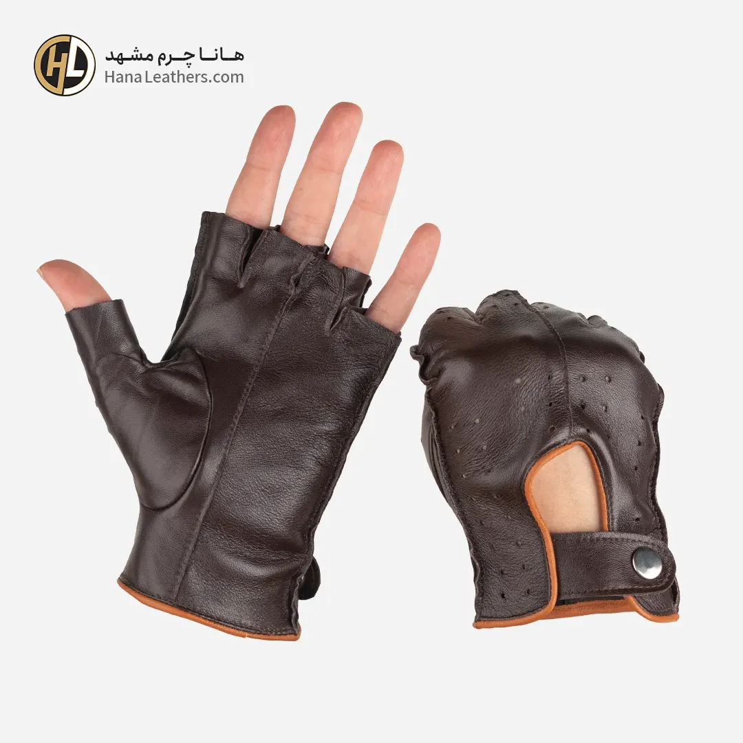 GS-63--GS300205-01 دستکش چرم زنانه هوکا