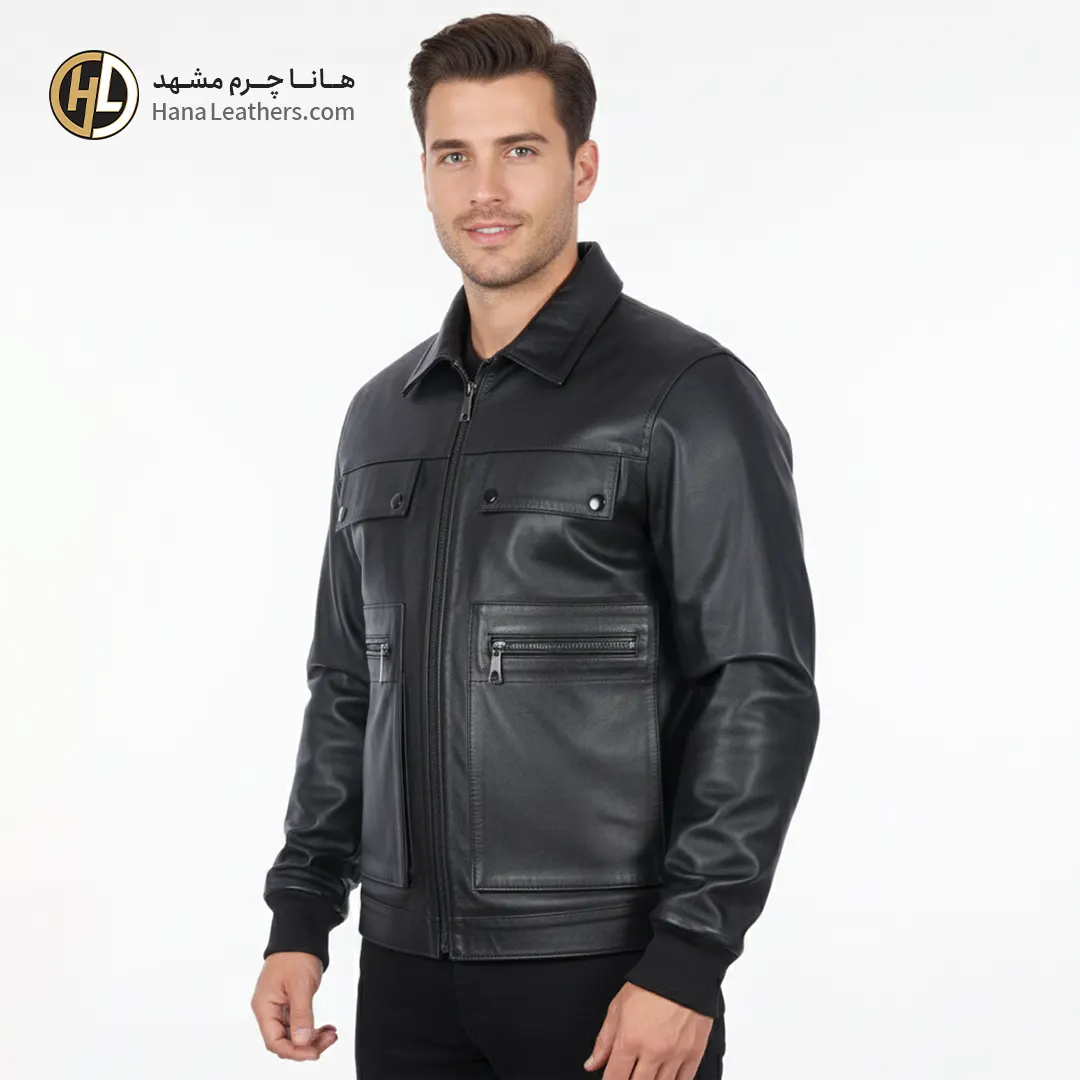 co-24-07 کت چرم مردانه
