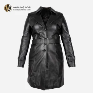 پالتو بلند چرم زنانه