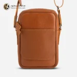 کیف چرم کراس بادی عسلی