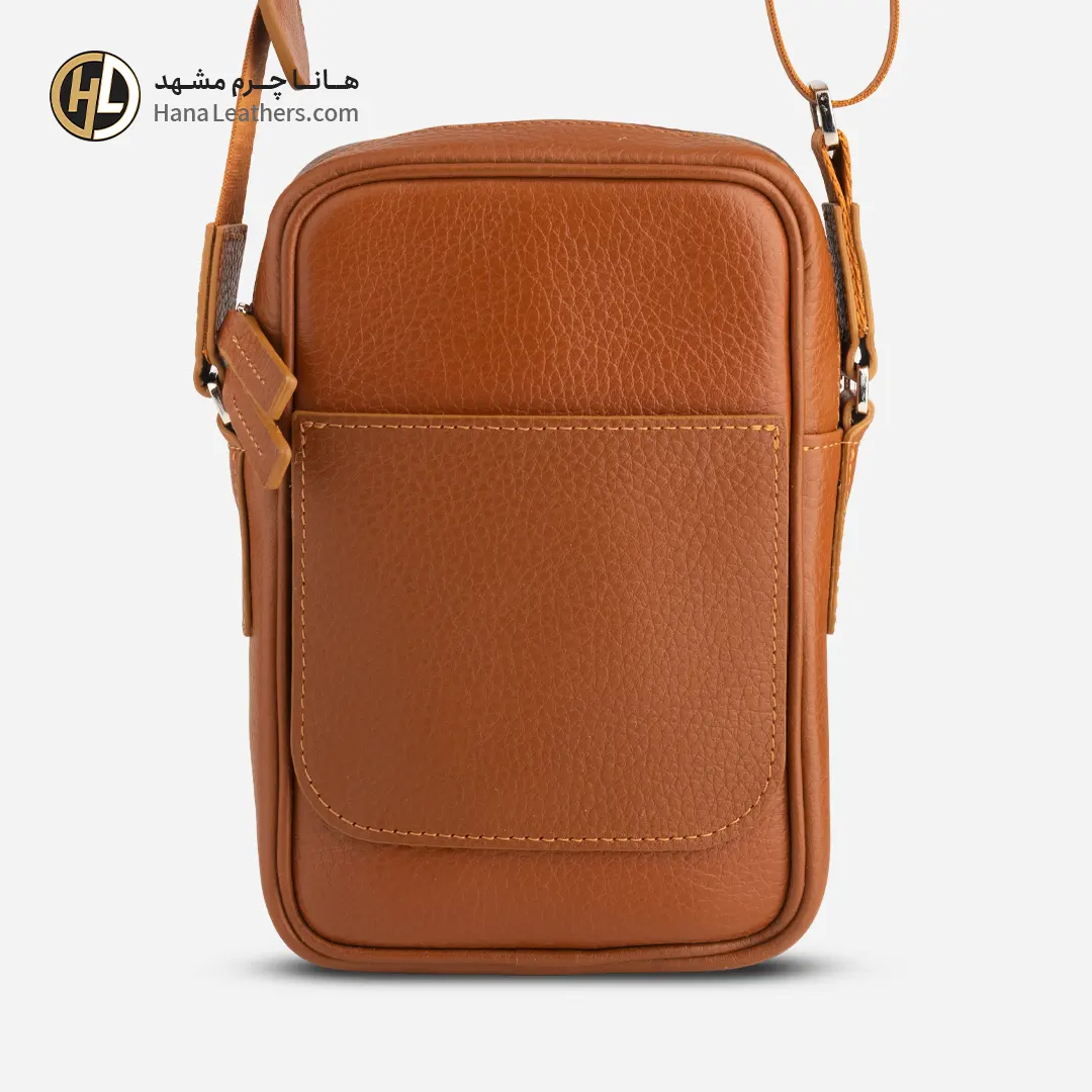کیف چرم کراس بادی عسلی