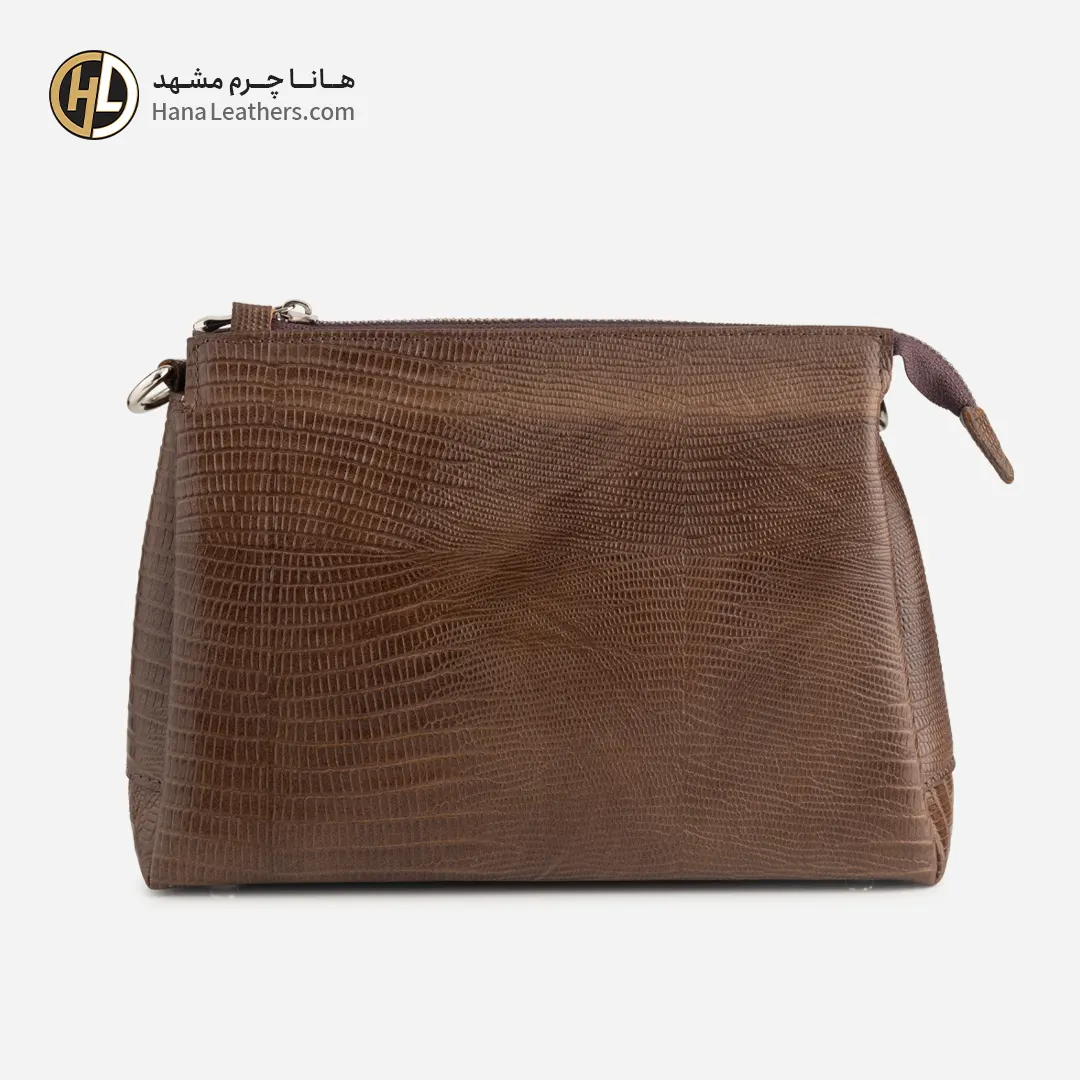 کیف دوشی چرم زنانه نسکافه ای