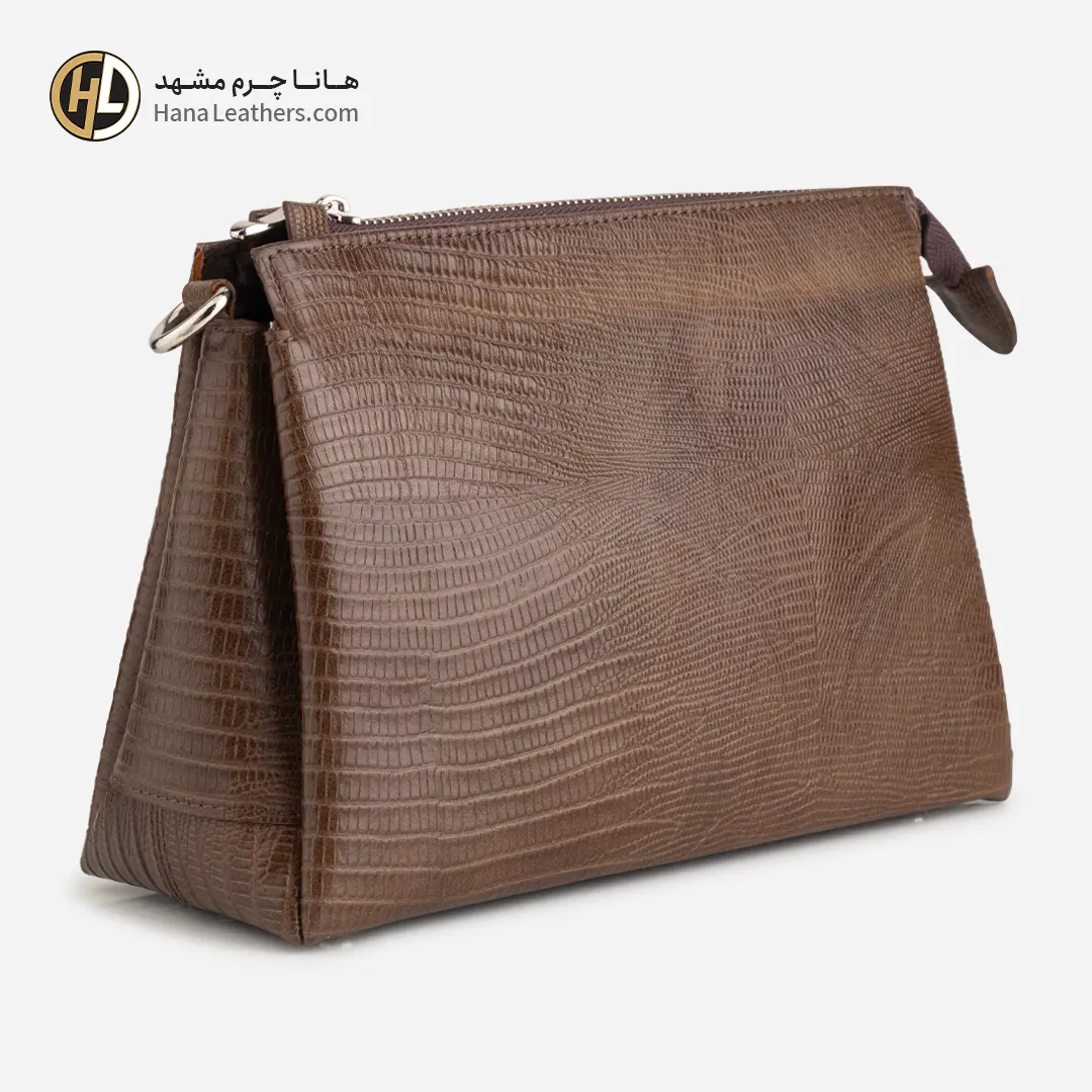 کیف دوشی چرم زنانه نسکافه ای
