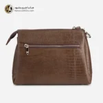 کیف دوشی چرم زنانه نسکافه ای
