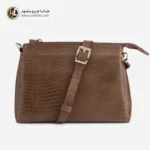 کیف دوشی چرم زنانه نسکافه ای