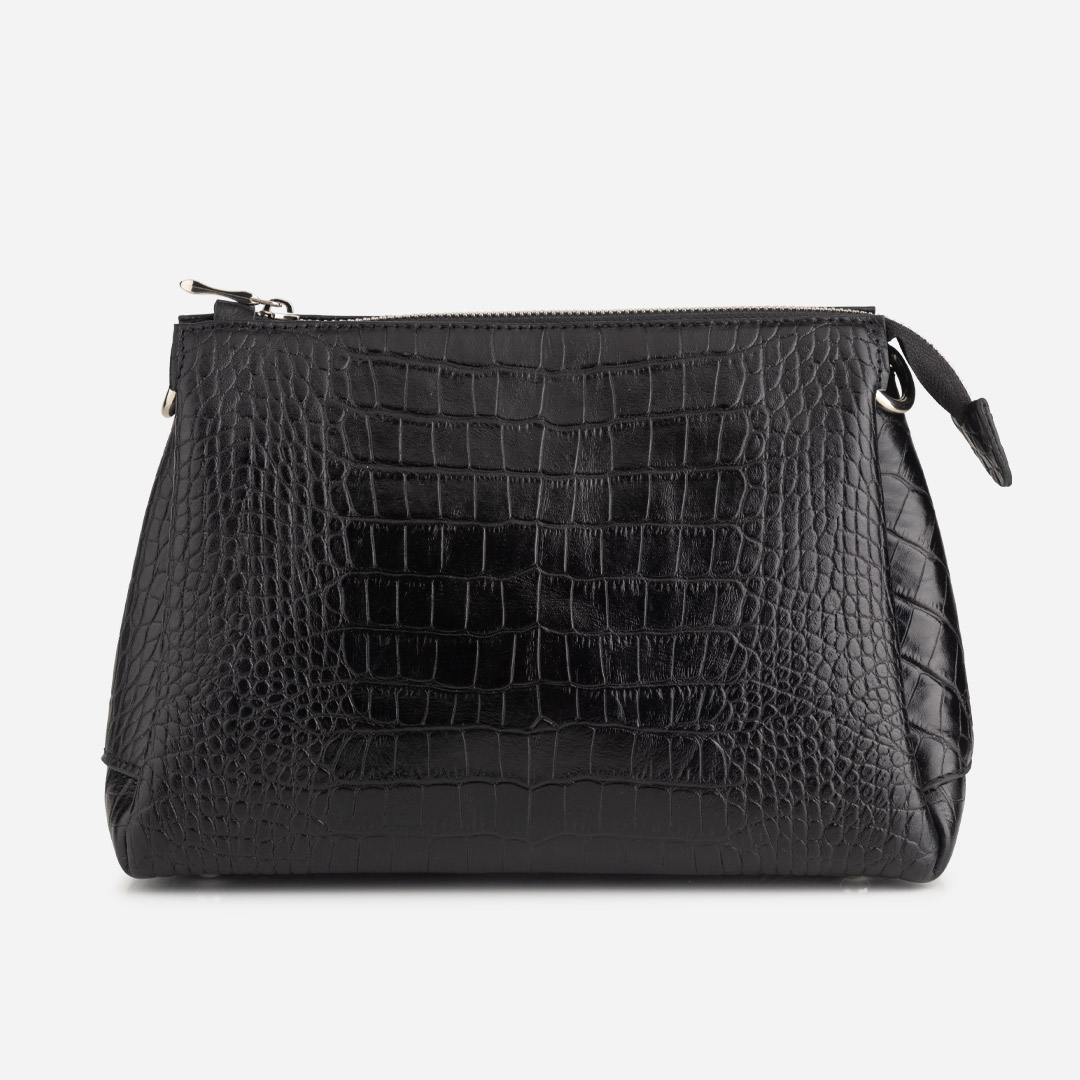 کیف دوشی چرم زنانه مشکی