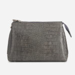 کیف دوشی چرم زنانه طوسی