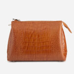 کیف دوشی چرم زنانه عسلی