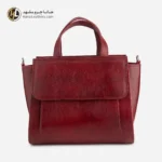 کیف دستی چرم زنانه زرشکی
