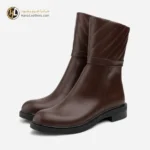 بوت چرم زنانه قهوه ای
