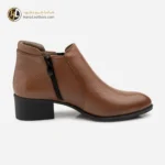 نیم بوت چرم زنانه عسلی