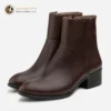 بوت چرم زنانه قهوه ای