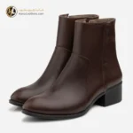بوت چرم زنانه قهوه ای
