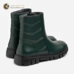 بوت چرم زنانه سبز