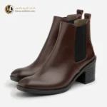 بوت چرم زنانه قهوه ای