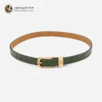 کمربند چرم زنانه سبز