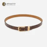 کمربند چرم زنانه قهوه ای