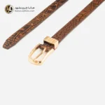 کمربند چرم زنانه قهوه ای