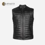 پافر چرم مردانه رنگ مشکی