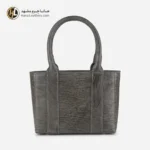 کیف دستی چرم زنانه طوسی