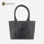 کیف دستی چرم زنانه طوسی