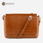 کیف دوشی چرم عسلی