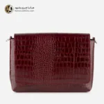 کیف دوشی چرم زنانه زرشکی