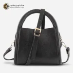کیف دستی چرم طبیعی مشکی زنانه
