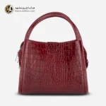 کیف دستی چرم طبیعی زرشکی
