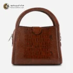 کیف دستی چرم طبیعی عسلی