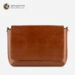 کیف دوشی چرم طبیعی زنانه عسلی